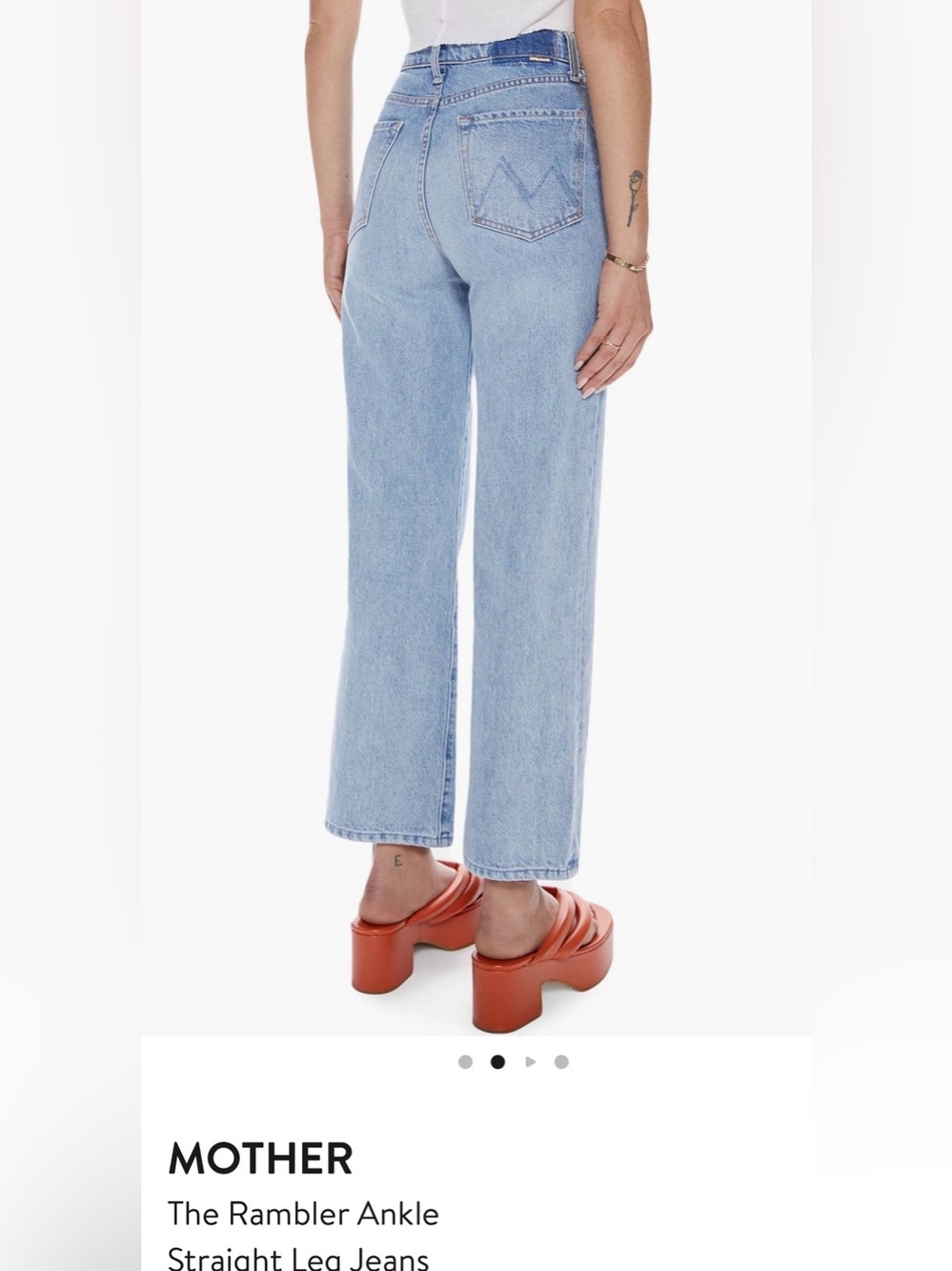 MOTHER The Rambler Ankle Straight Leg Jeans - Picture 2 of 3